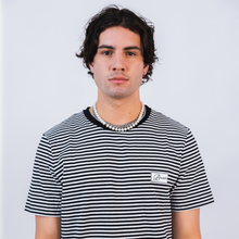 Load image into Gallery viewer, Brovado Black and White Striped T-Shirt
